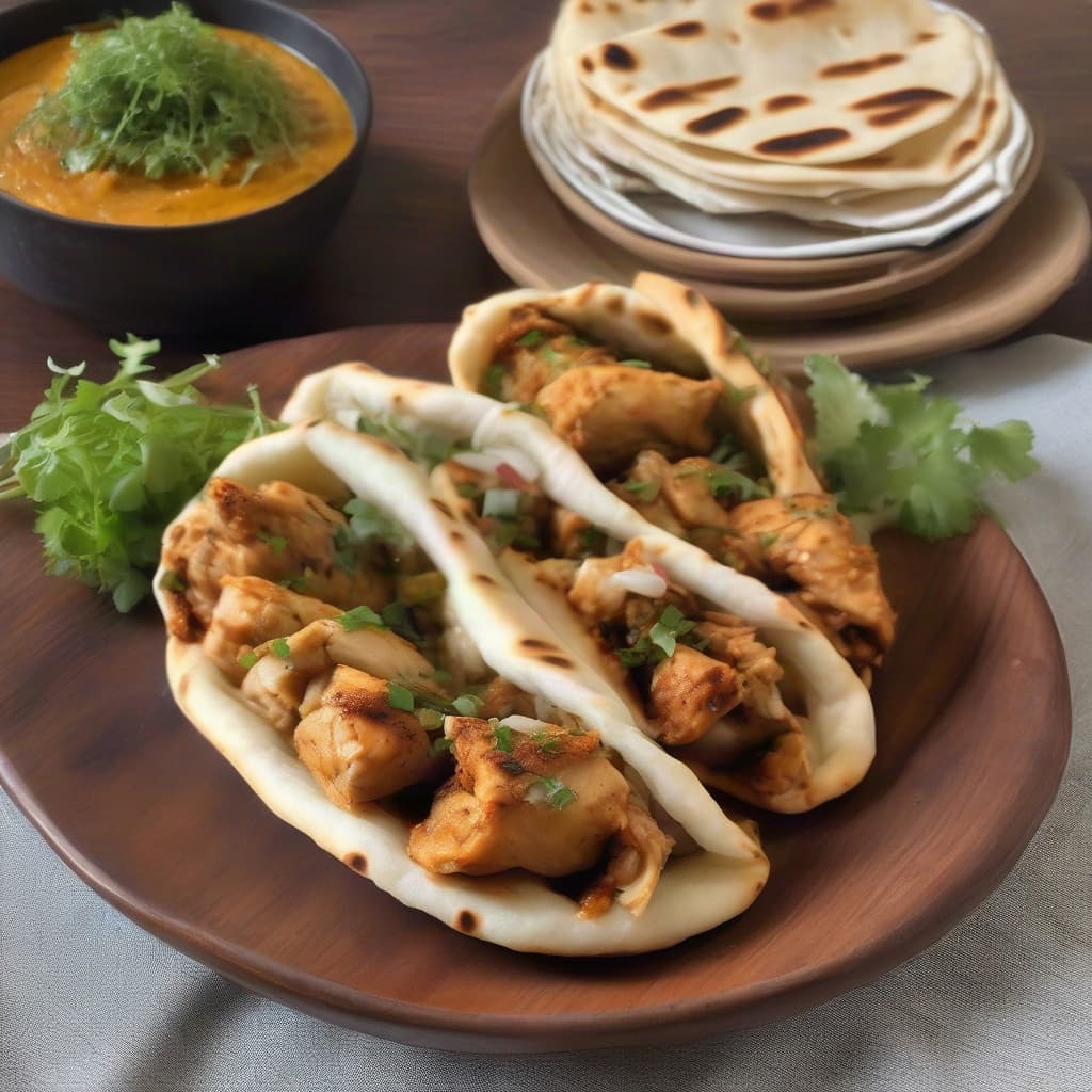 Bihari Chicken Naan Roll